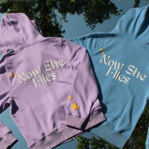 Lavender Hoodie with Yellow Accents